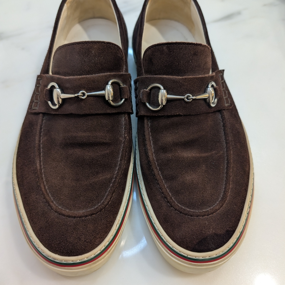 Gucci Men's Brown Suede Loafers